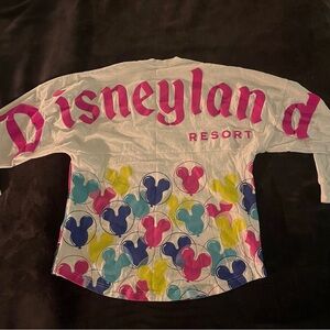 Disney Long Sleeve Shirt - White with Pink and Multicolor Mickey Design